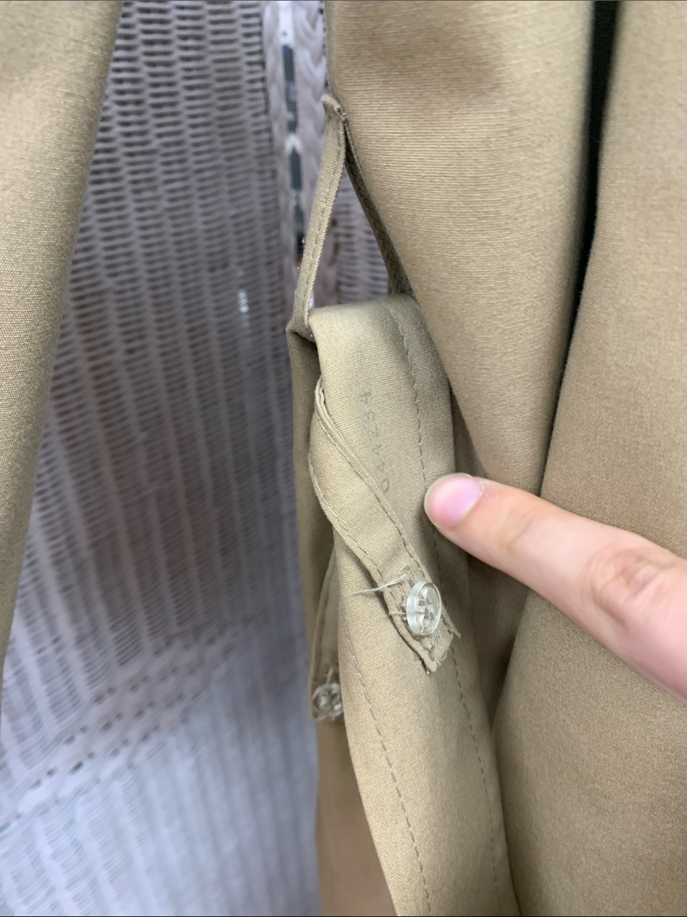 London Fog Tan Trench Coat with Epaulettes - Picture 6 of 9